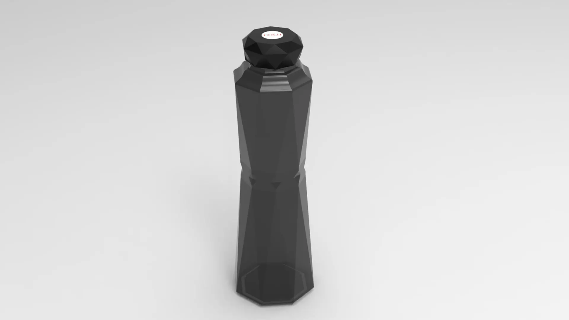 Water Bottle Low-poly 3D model_0