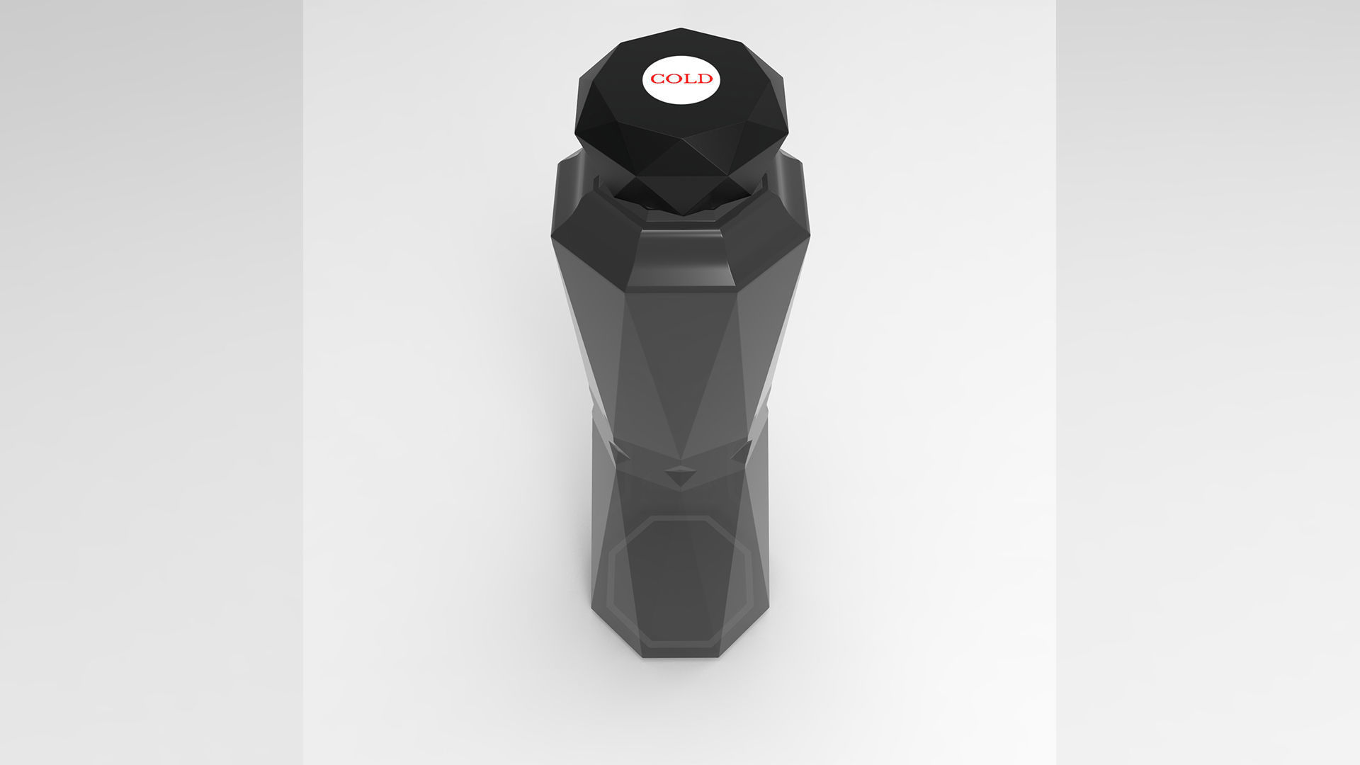 Water Bottle Low-poly 3D model_3