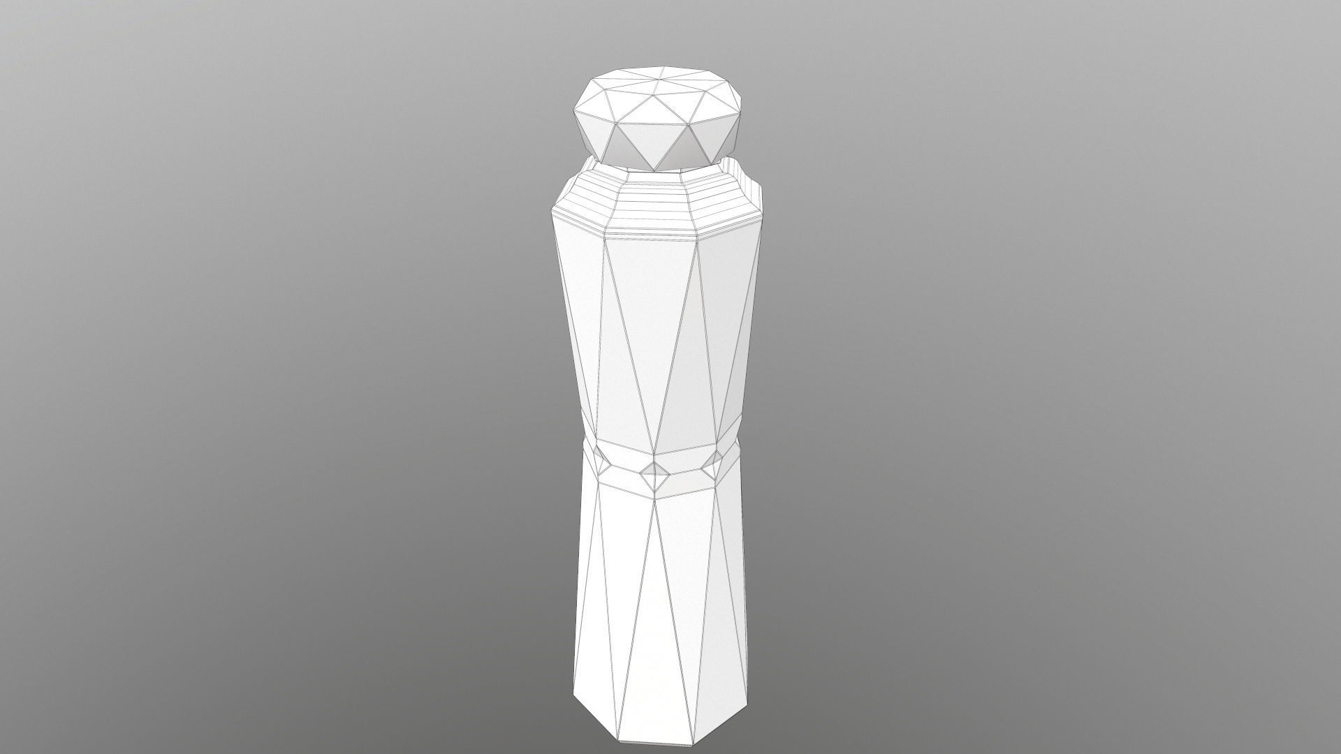 Water Bottle Low-poly 3D model_6