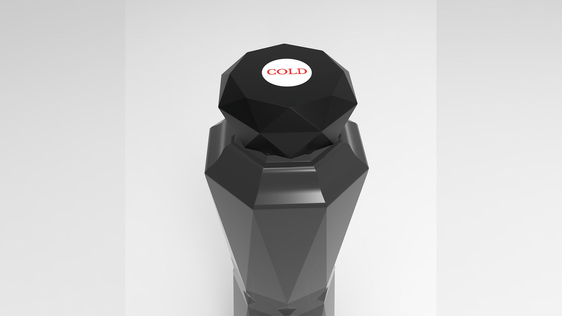 Water Bottle Low-poly 3D model_2
