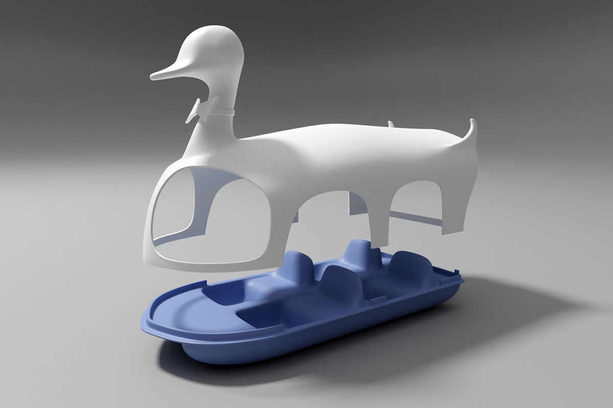Duck paddle boat - 3D printing 3D print model_7