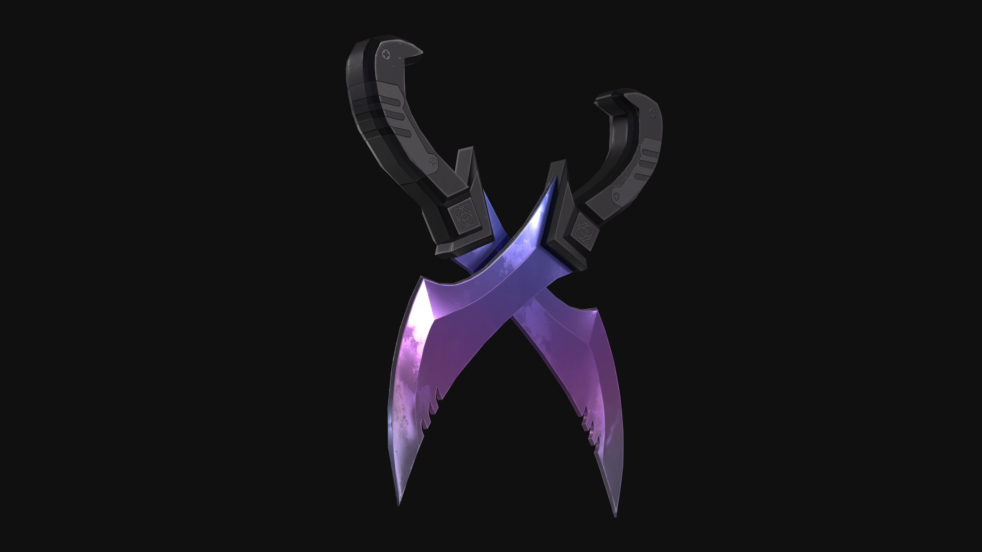 Low poly blades Low-poly 3D model_3