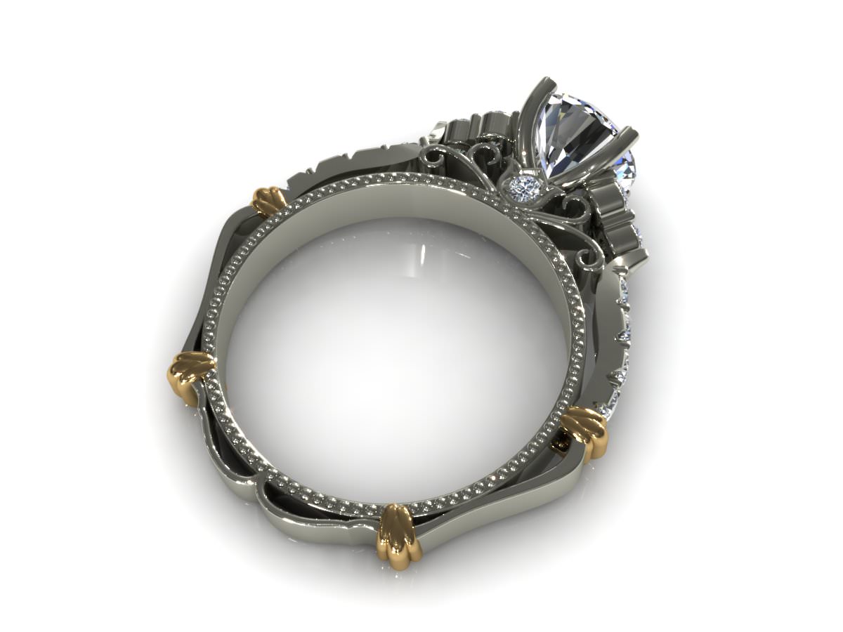 New Wedding Ring R356 3D print model_2