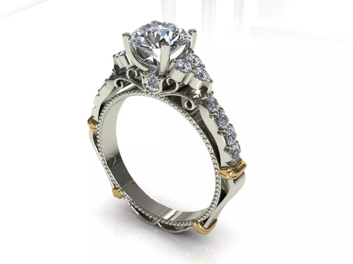 New Wedding Ring R356 3D print model_0
