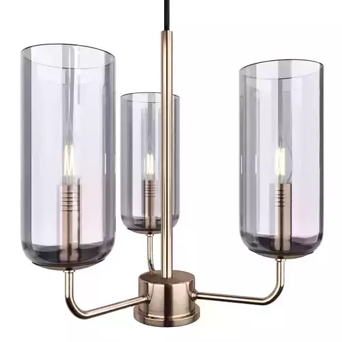 Pallazzo 3 Light Smoked Glass Chandelier