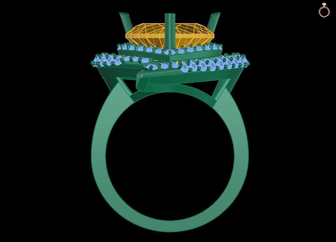 Heart Ring 3D print model_3