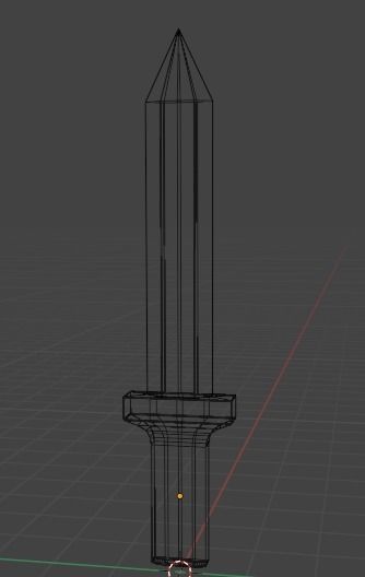 Low-Poly Knife sword Low-poly 3D model_3