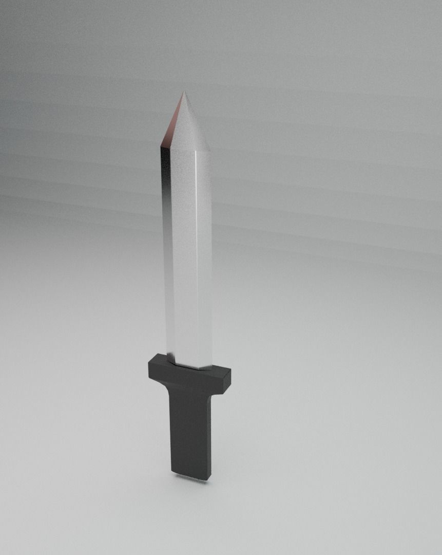 Low-Poly Knife sword Low-poly 3D model_6