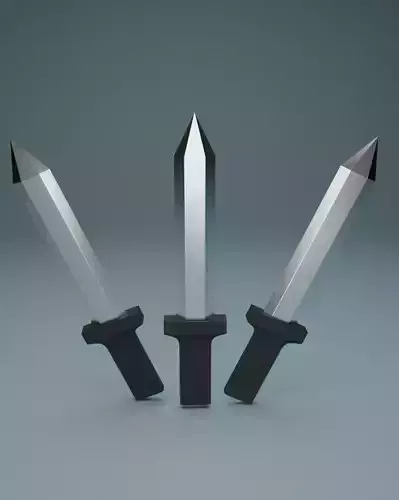 Low-Poly Knife sword
