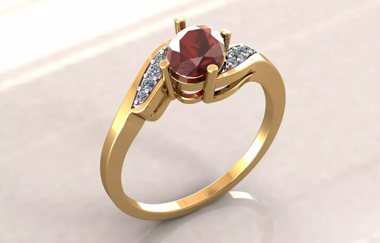 Halo Oval Ring 3D print model