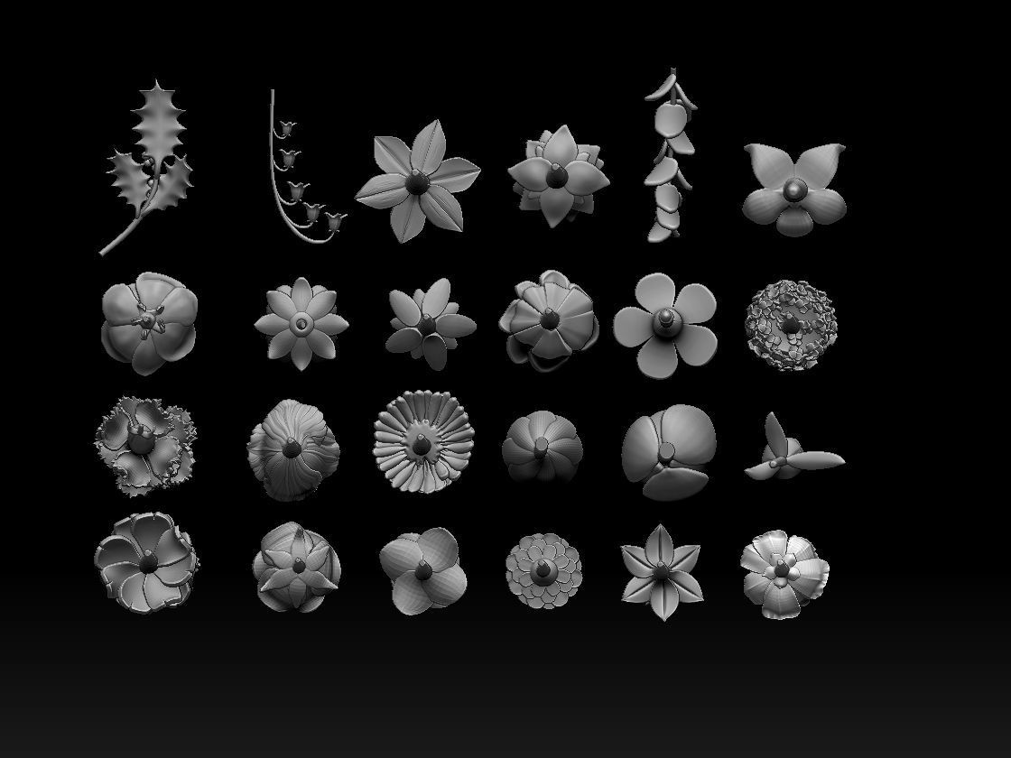 flowers 3D print model_61
