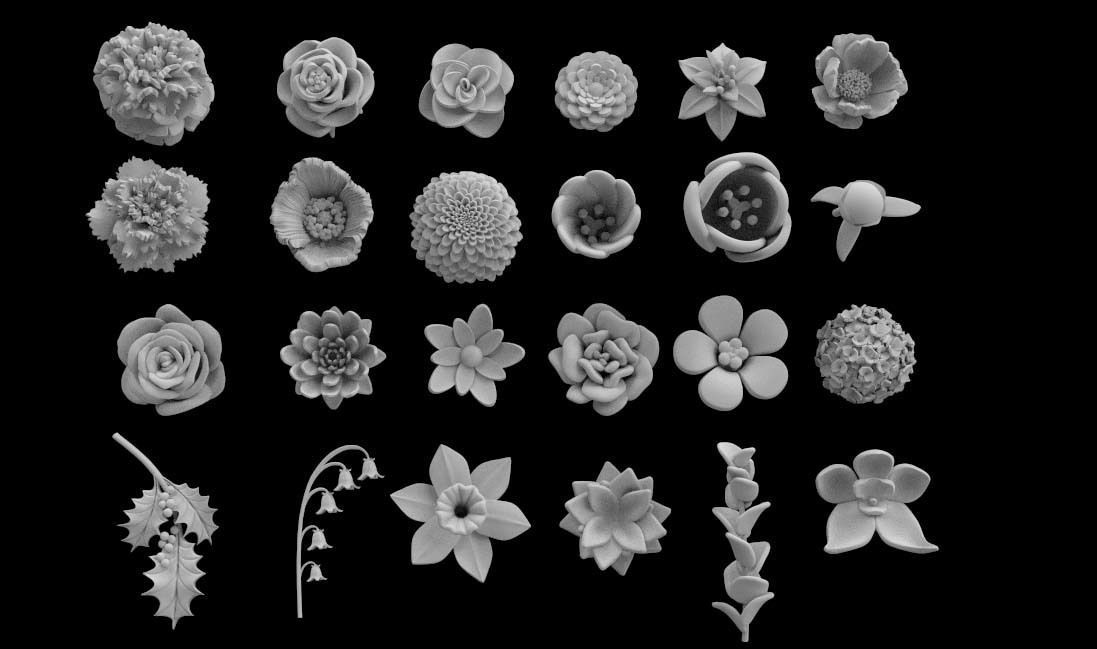 flowers 3D print model_15