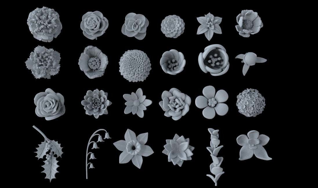 flowers 3D print model_66