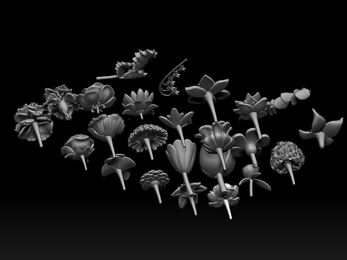 flowers 3D print model_35