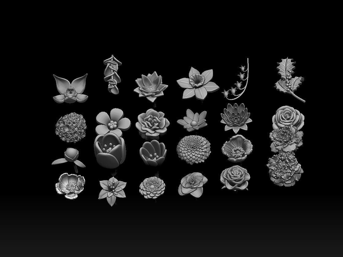 flowers 3D print model_65