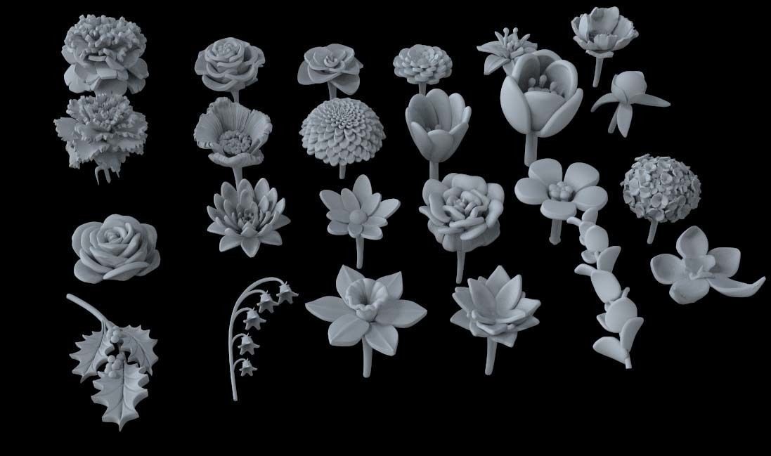 flowers 3D print model_51
