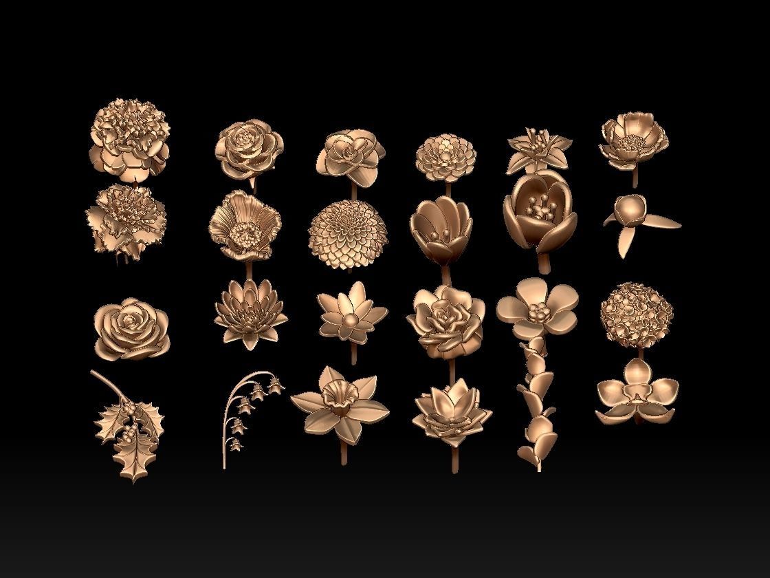 flowers 3D print model_71