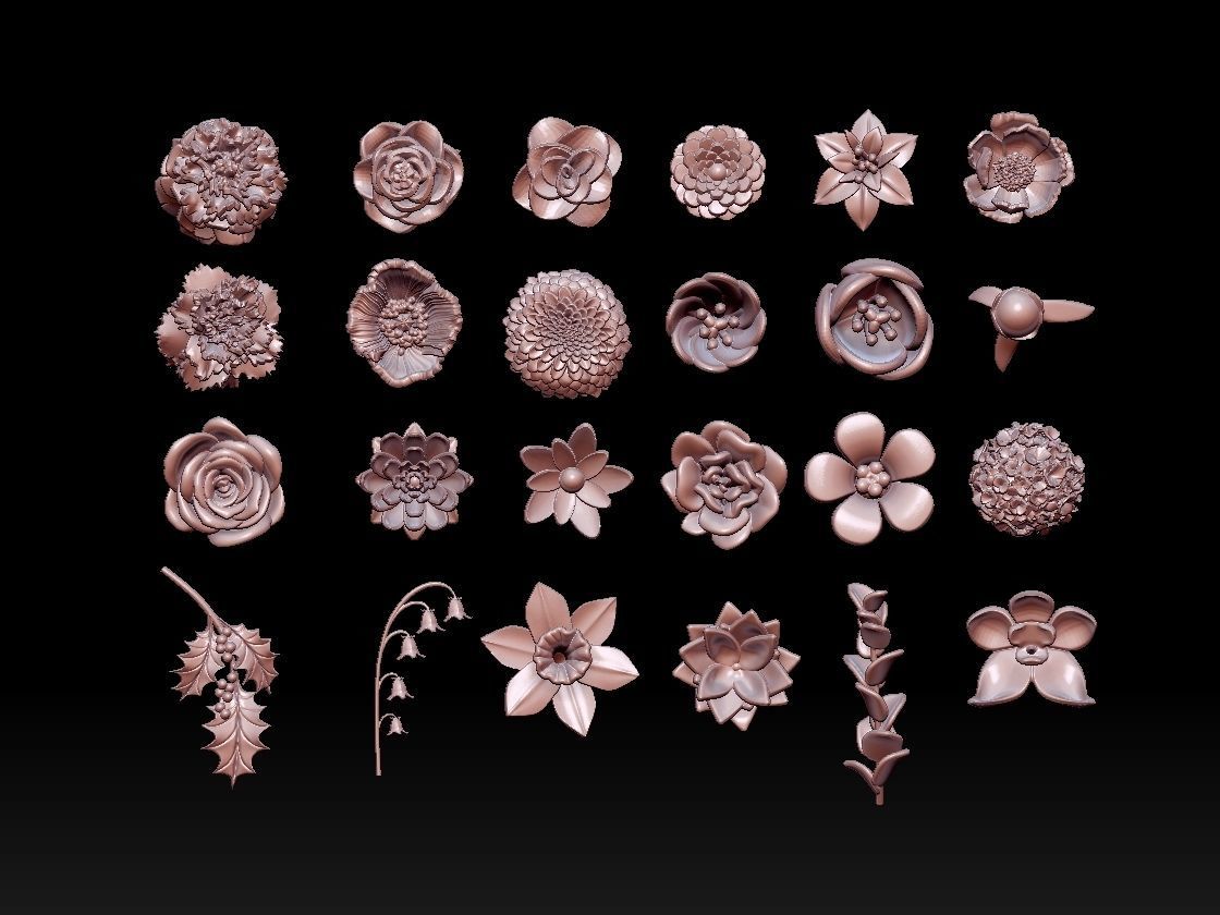 flowers 3D print model_68
