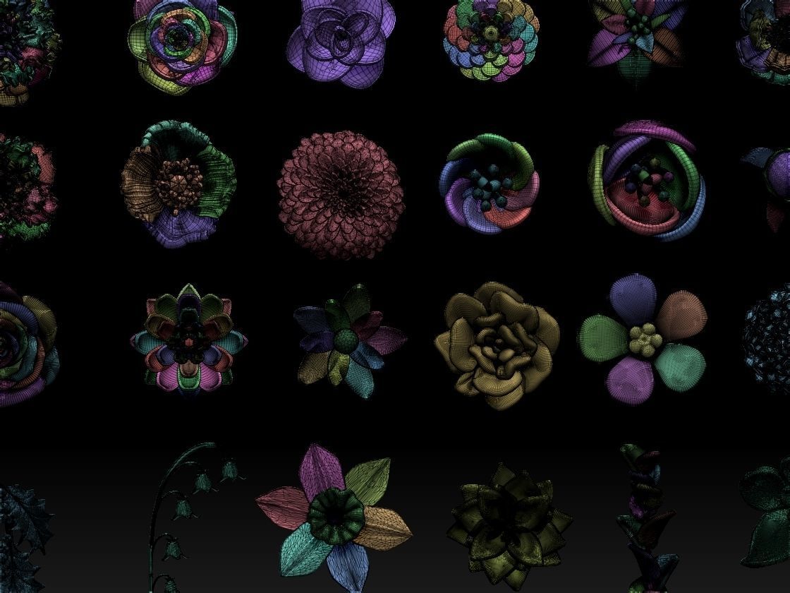 flowers 3D print model_29