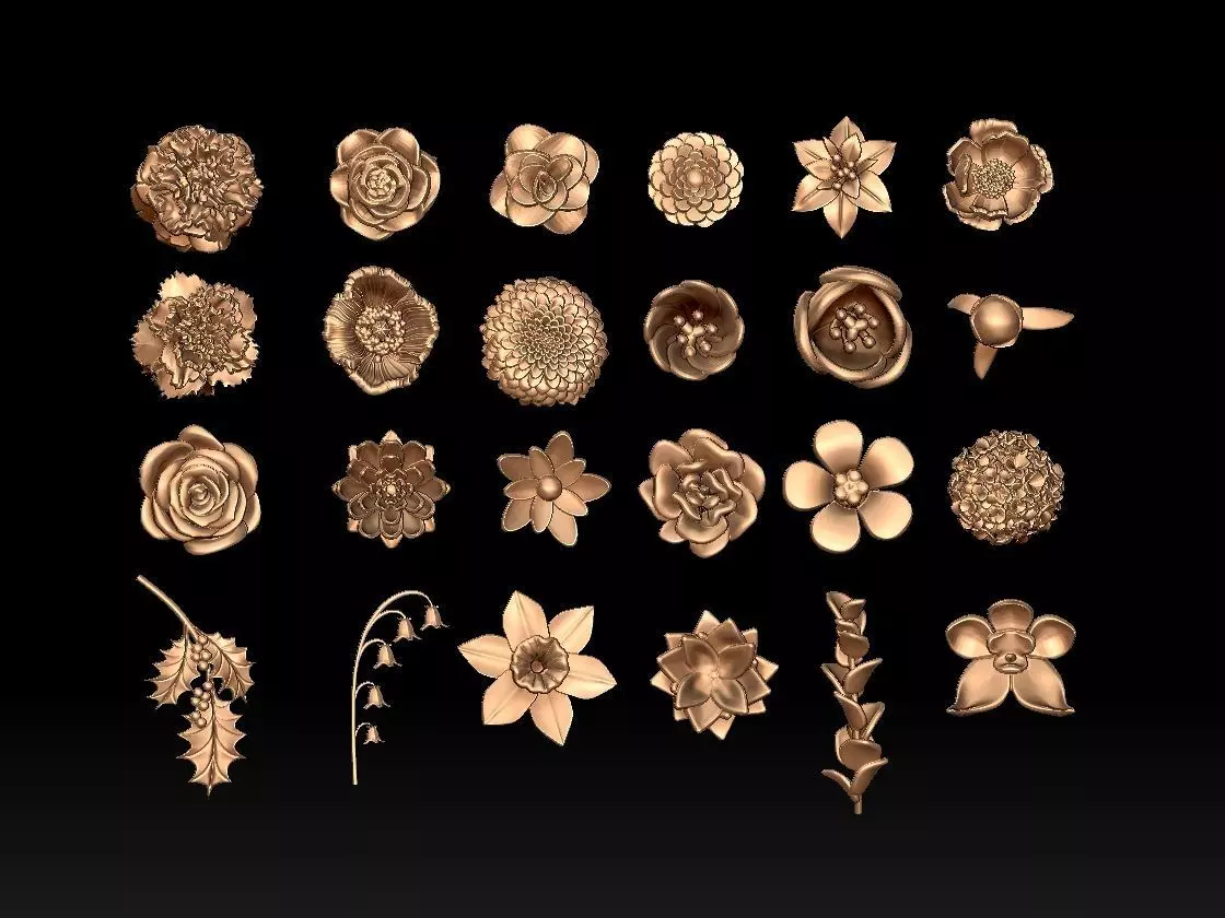 flowers 3D print model_0