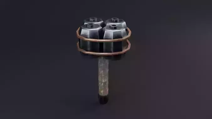 Bomb Game Ready - Low Poly 3d Model hammer Low-poly 3D model