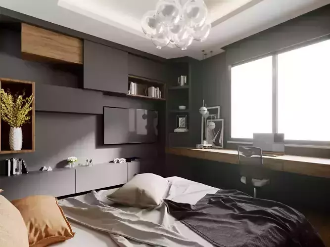 Modern Young Bedroom Scene
