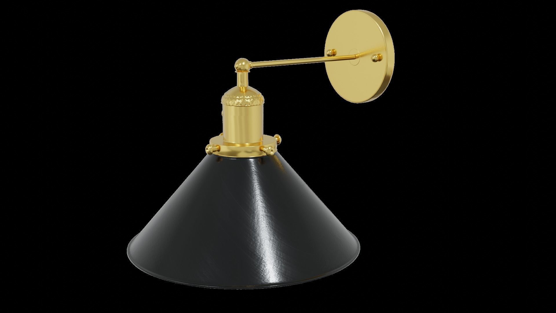 Lamp industrial style 3D model_2