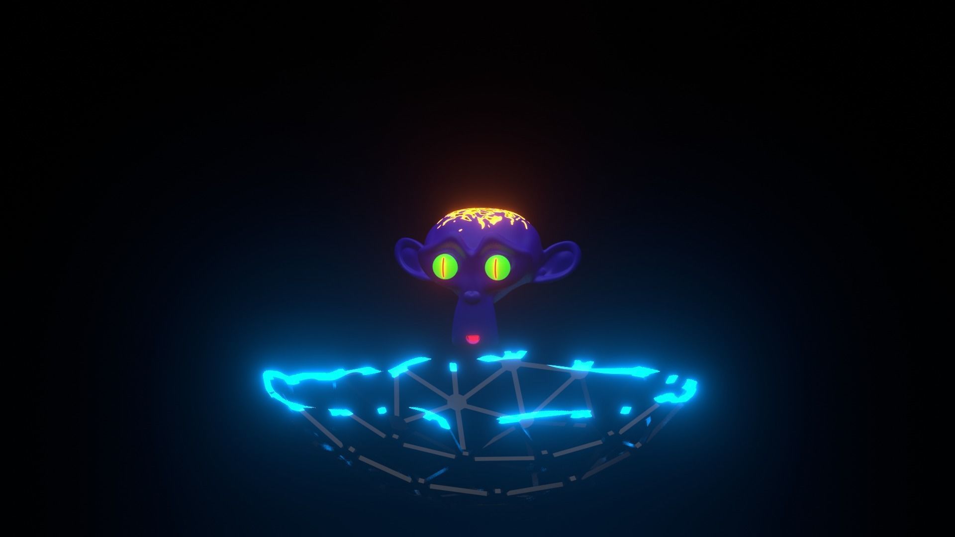 Blender monkey in cage 3D model_15