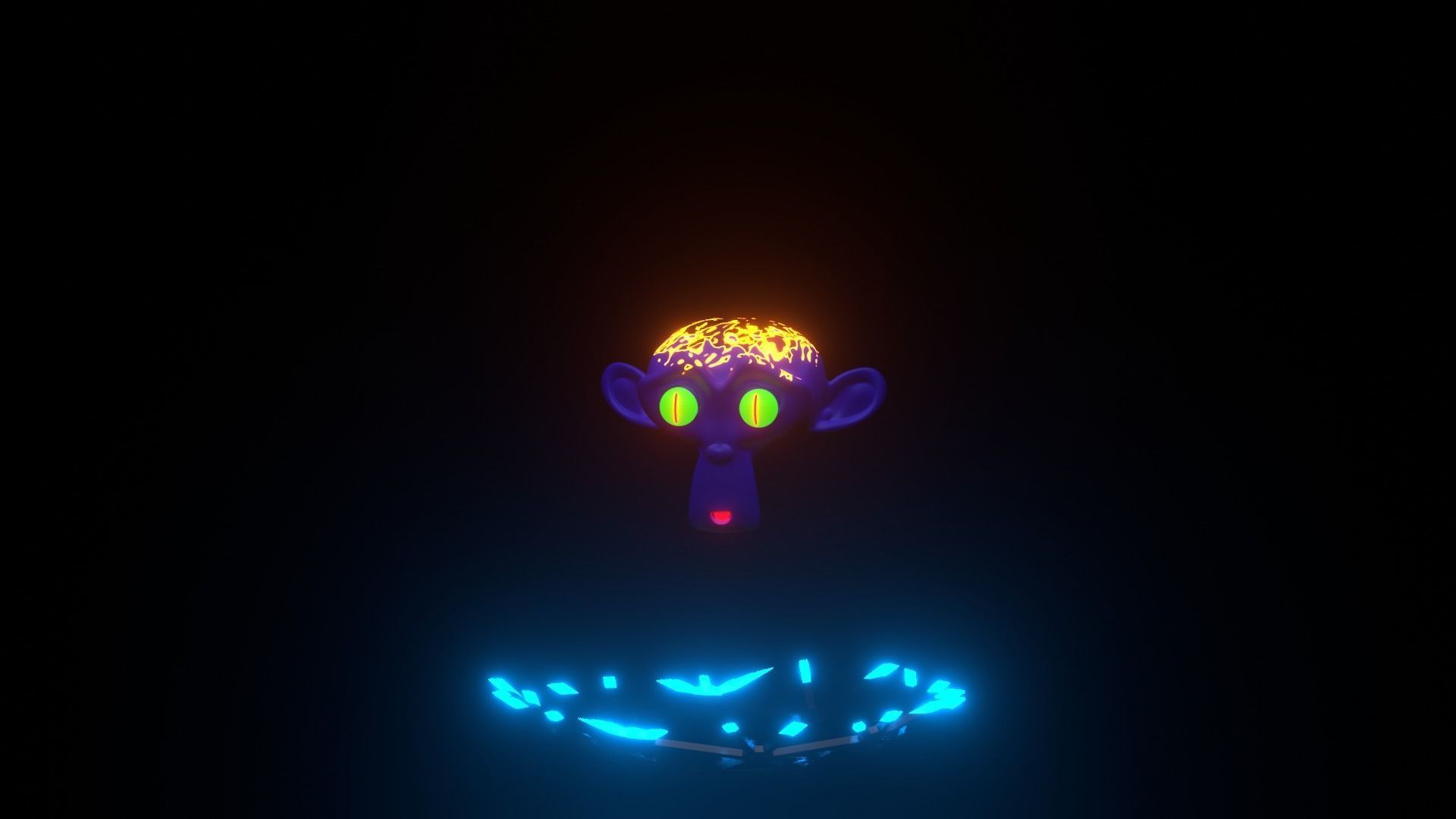 Blender monkey in cage 3D model_13