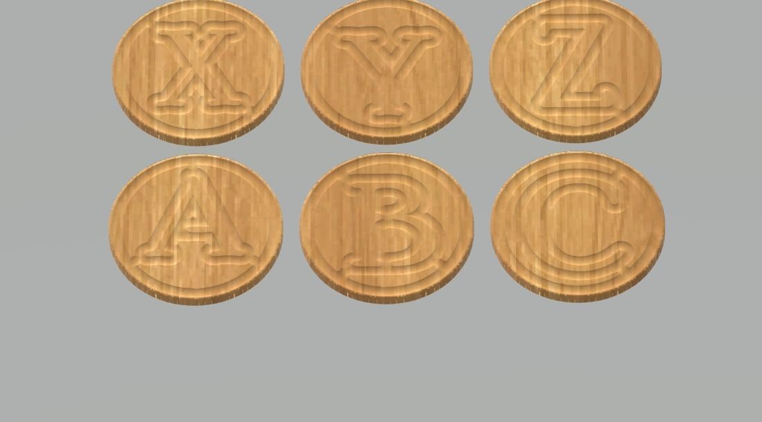 Balanceboard maze inlay set 10 3D model_3