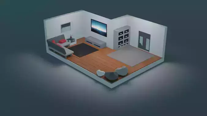 3D Living room model