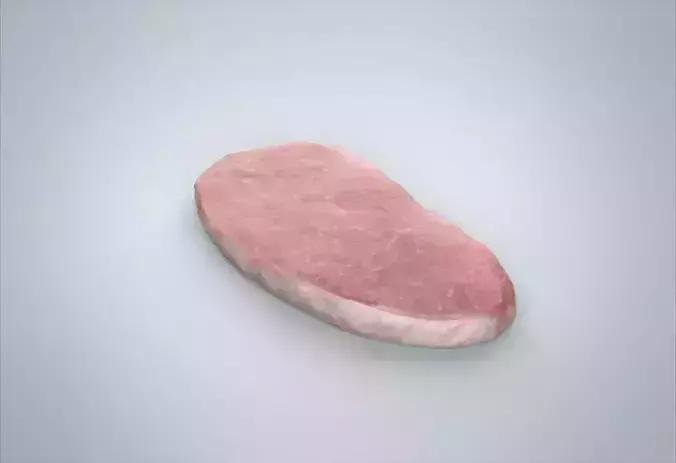 Pork chop 3d food modell one piece 3D model