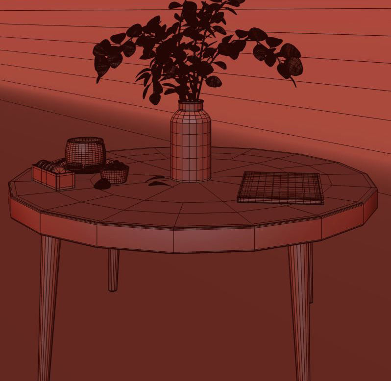 coffee table set 5 3D model_10