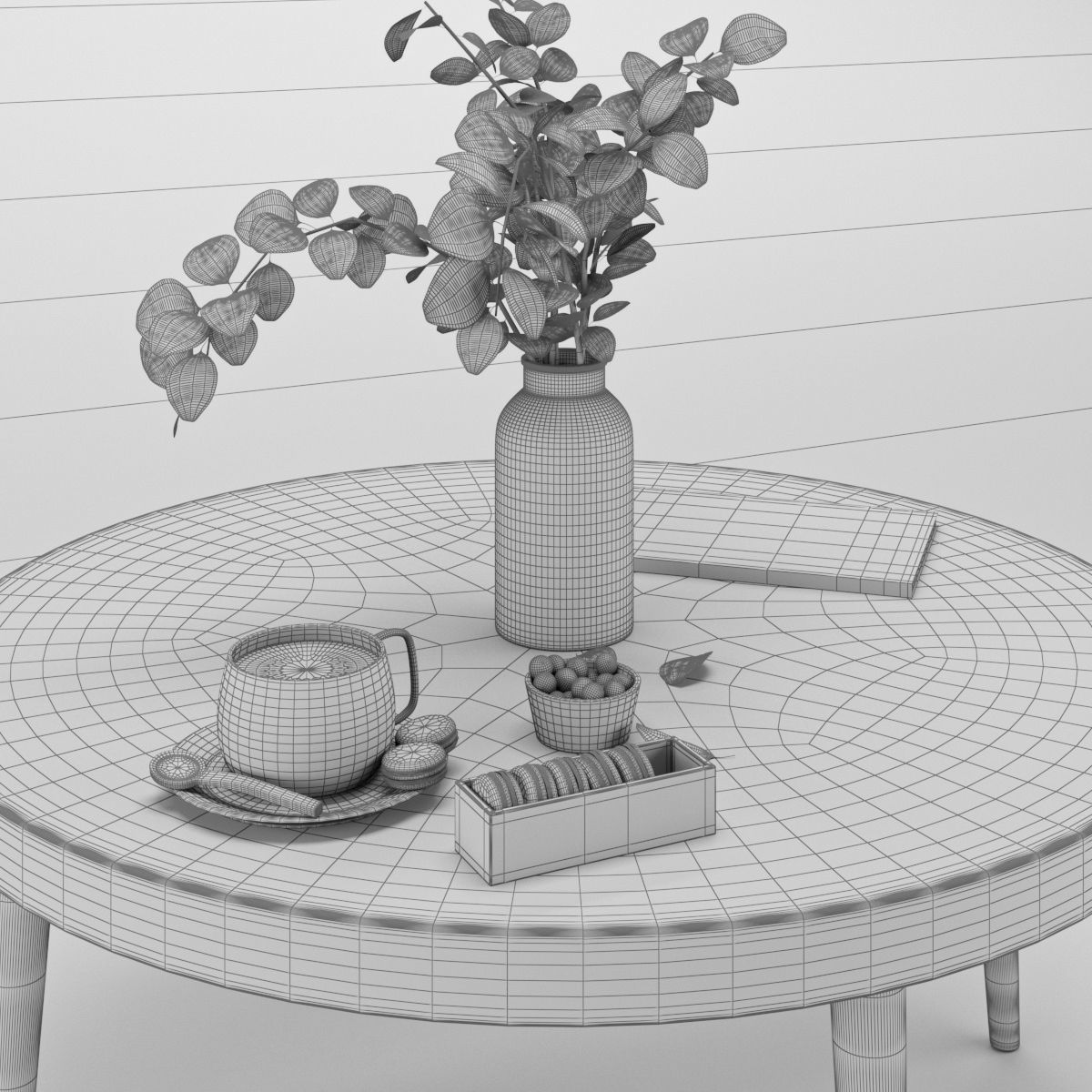 coffee table set 5 3D model_7