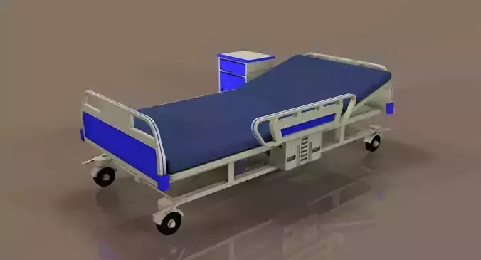 Hospital bed and Cabinet