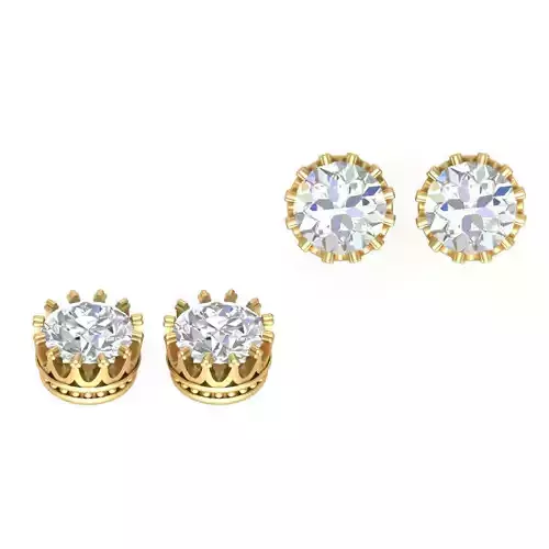 Diamond stud earring  3D print model