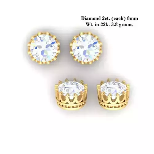 Diamond love stud earring 