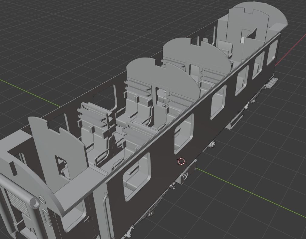 H0 1-87 scale Umbauwagen AB3yg 1st and 2nd class 3D print model_10