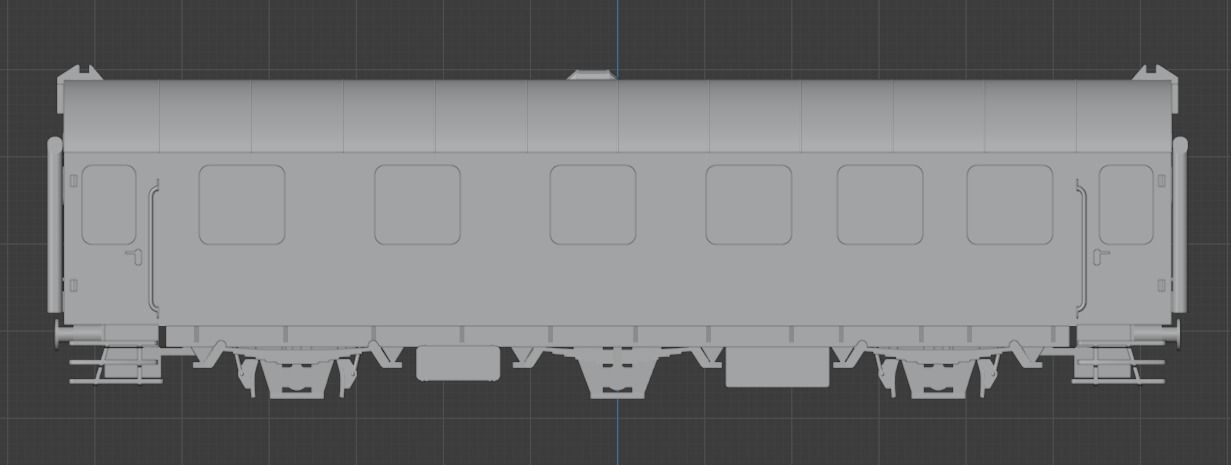 H0 1-87 scale Umbauwagen AB3yg 1st and 2nd class 3D print model_2
