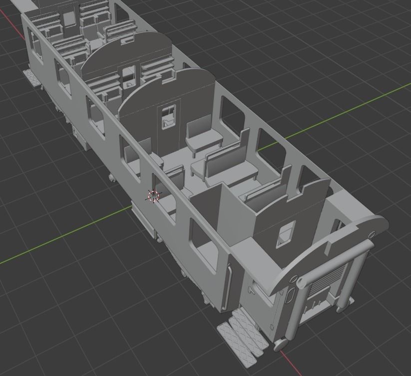 H0 1-87 scale Umbauwagen AB3yg 1st and 2nd class 3D print model_11