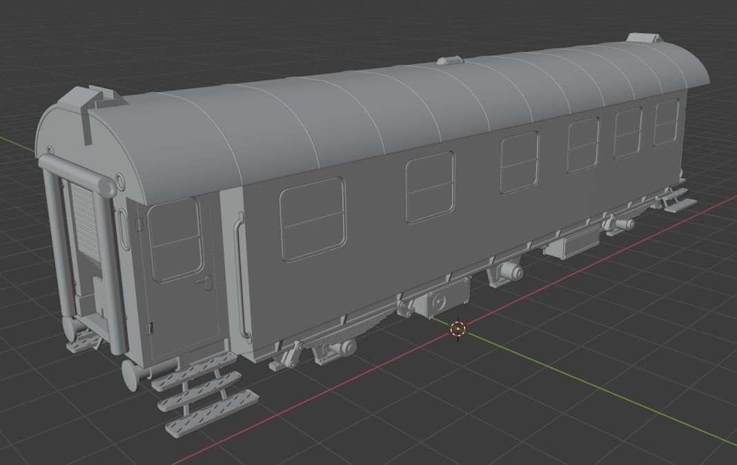 H0 1-87 scale Umbauwagen AB3yg 1st and 2nd class 3D print model_1