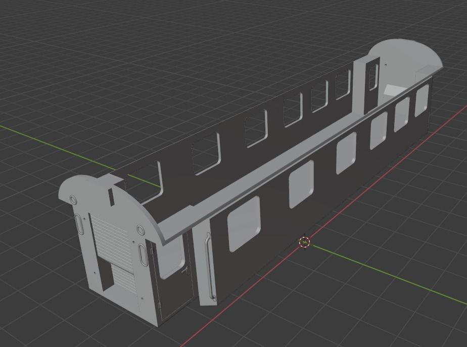 H0 1-87 scale Umbauwagen AB3yg 1st and 2nd class 3D print model_13