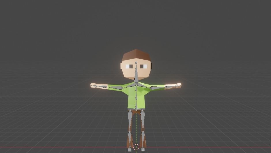 Lowpoly Teenage Boy Free 3D model_2