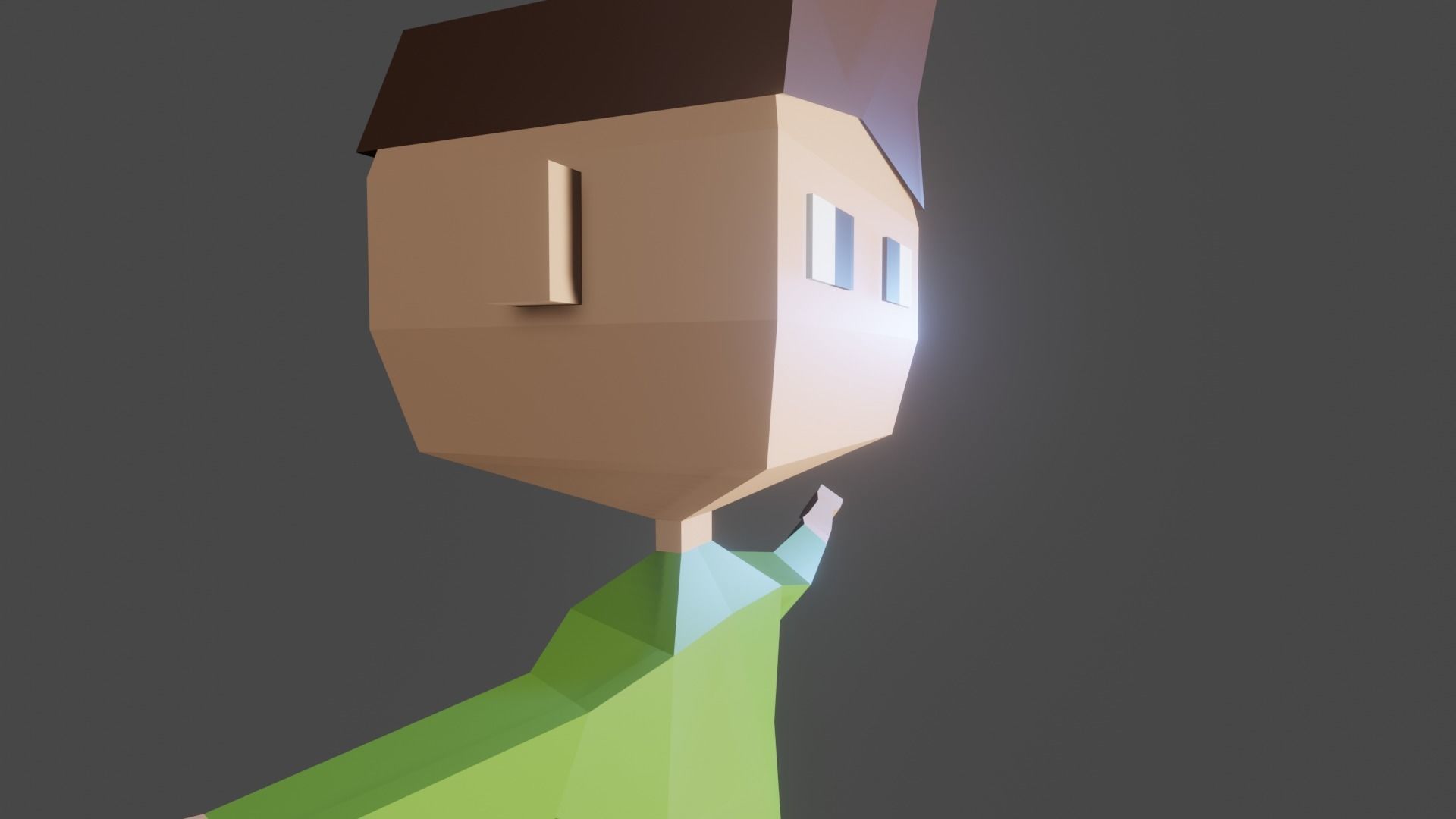 Lowpoly Teenage Boy Free 3D model_4
