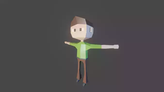 Lowpoly Teenage Boy