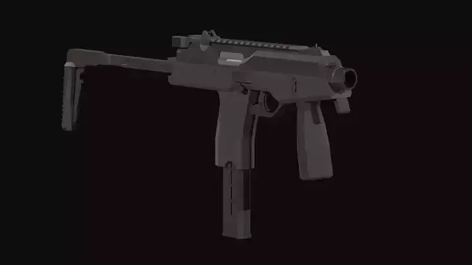 MP9 Low Poly gun Low-poly 3D model