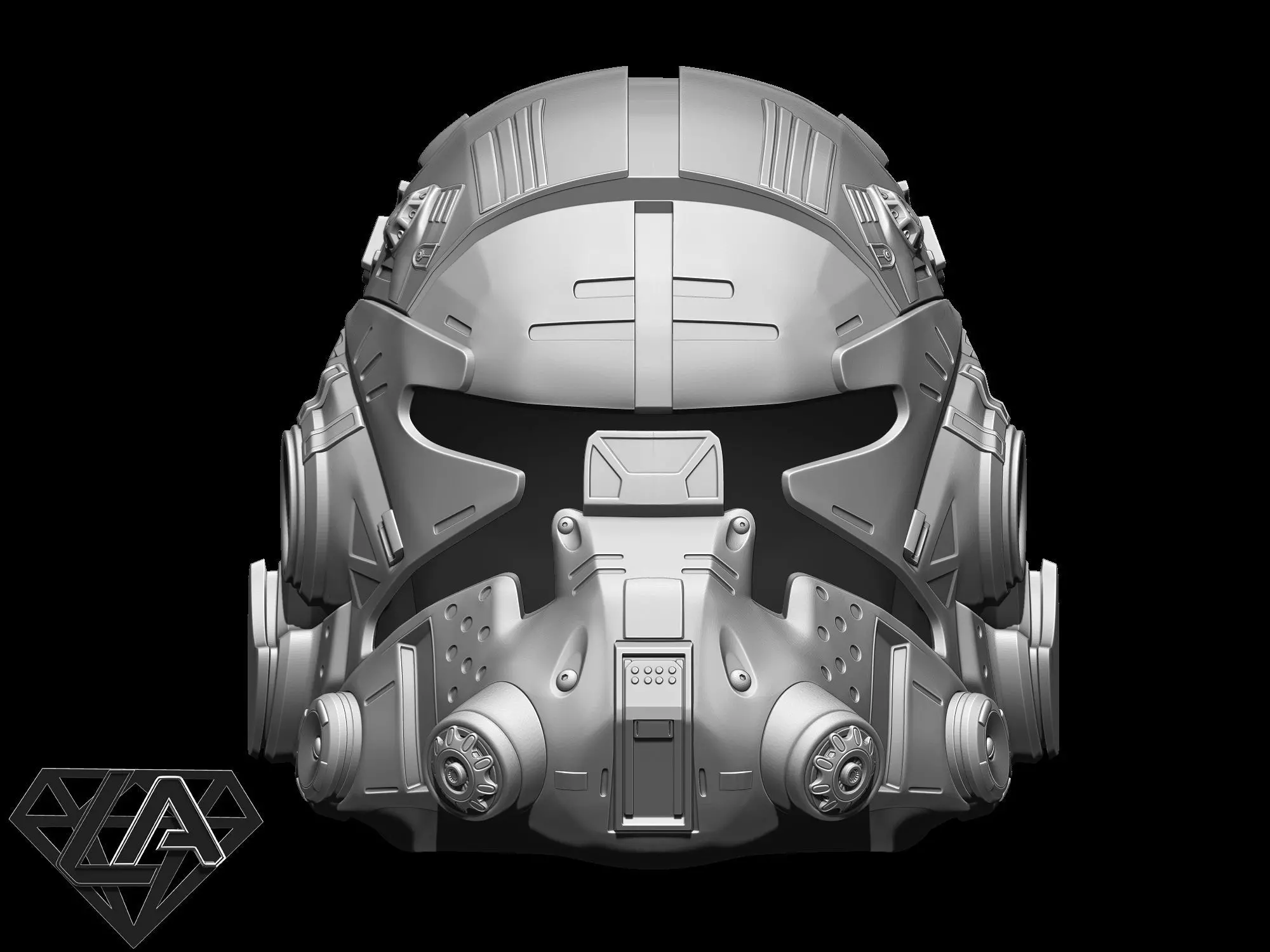 TitanFall 2 Pilot Sci fi custom helmet 3D print model_0