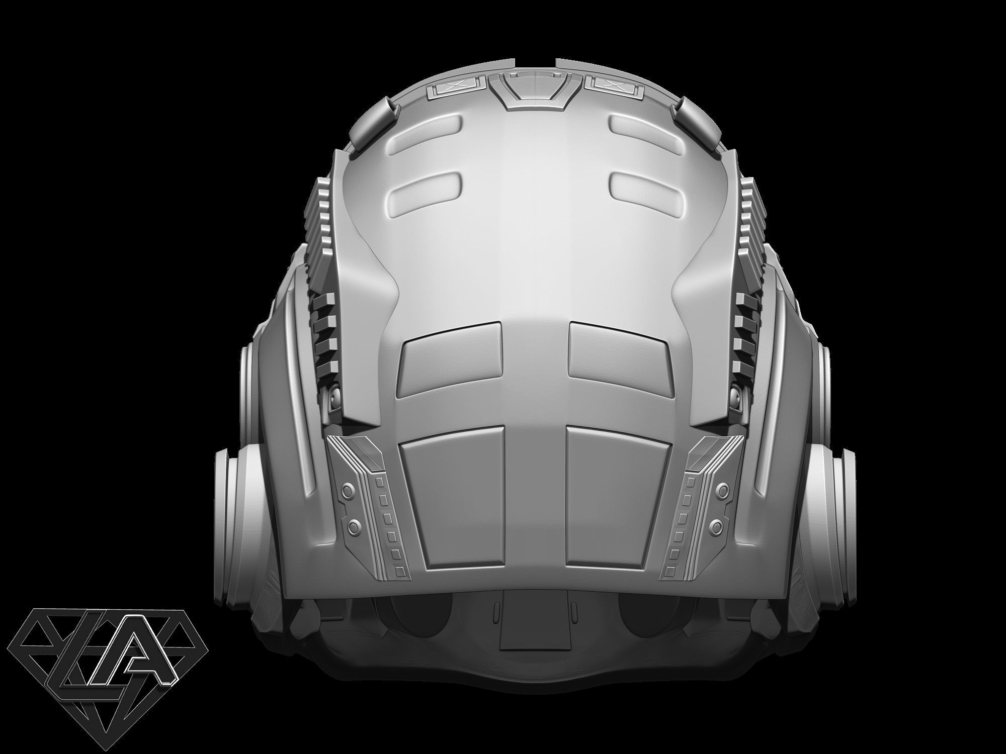 TitanFall 2 Pilot Sci fi custom helmet 3D print model_10