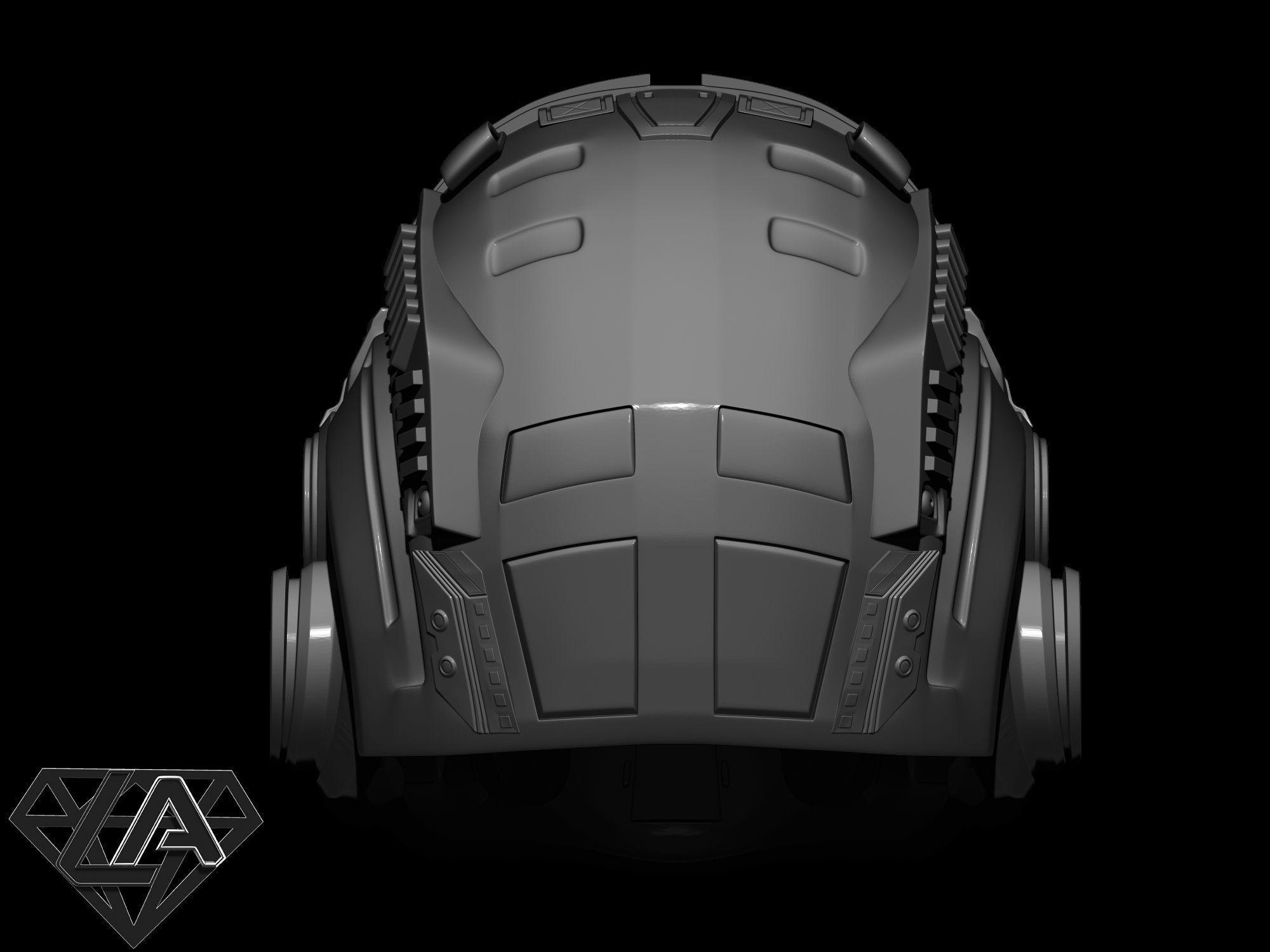 TitanFall 2 Pilot Sci fi custom helmet 3D print model_11