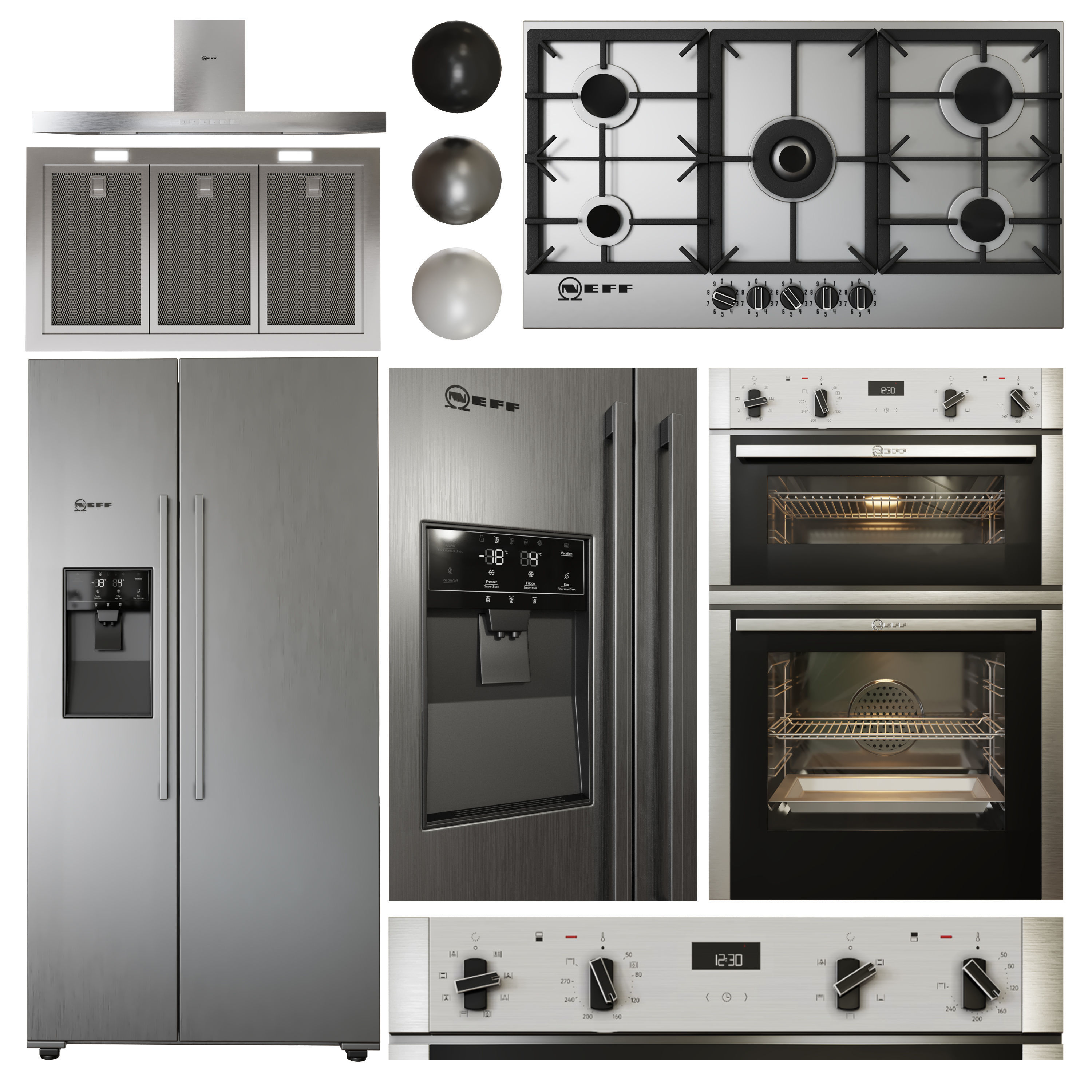 NEFF appliance collection Low-poly 3D model_2